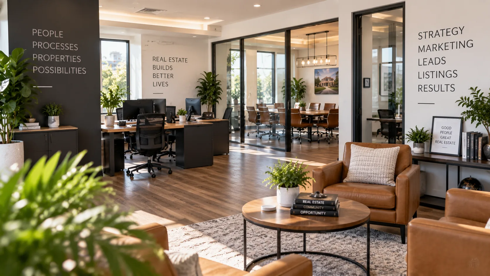 Texas Homes Sold Group office lounge and workspace