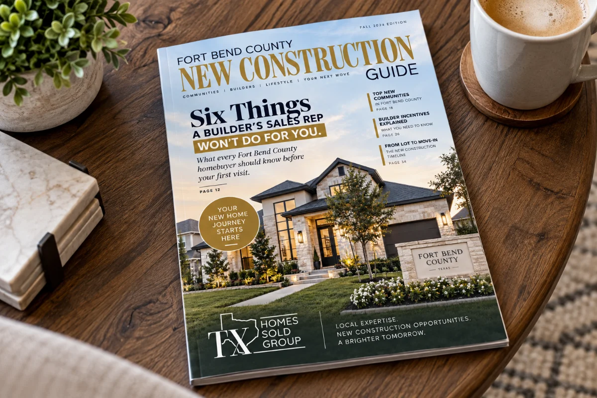 New construction guide cover, or a model home / framing photo